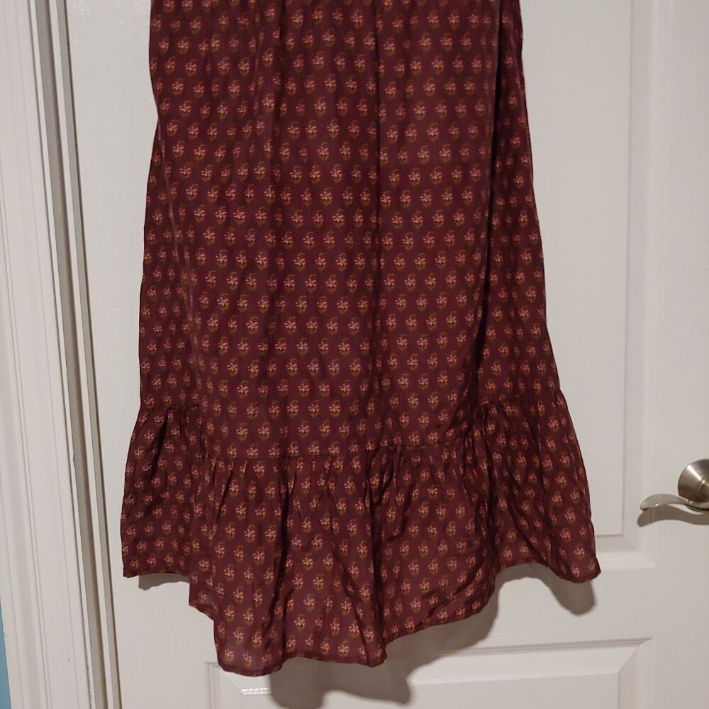 Vineyard Vines Floral Smocked Ruffle Feminine Clean Girl Dress L Cottage - Picture 10 of 12